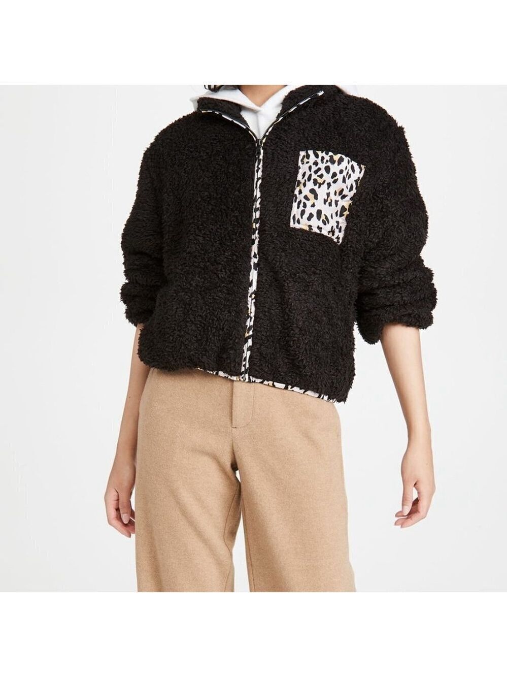 Nwt Plush Apparel | Cheetah Fleece Jacket